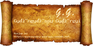 Gyöngyössy Györgyi névjegykártya