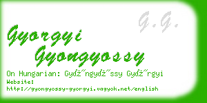 gyorgyi gyongyossy business card